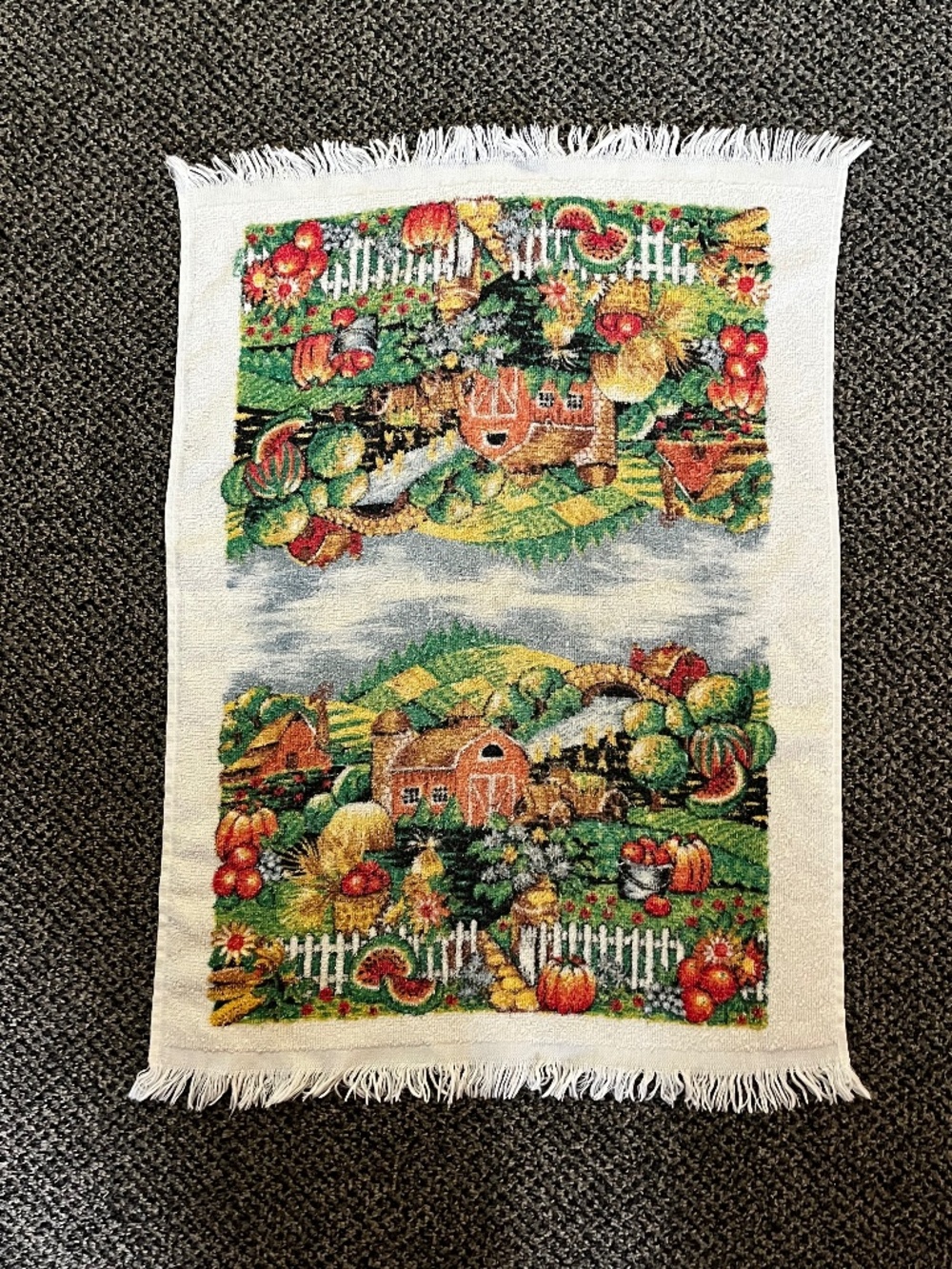 Vintage Hand Towel Kitchen Linen Homestead Farm Cottagecore Fall ART